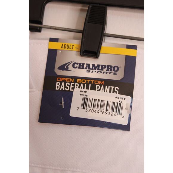 Champro Open Bottom Adult Men's XL Baseball Pants- White NWT! - Picture 2 of 2